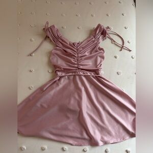 Pink Ruched Dress
